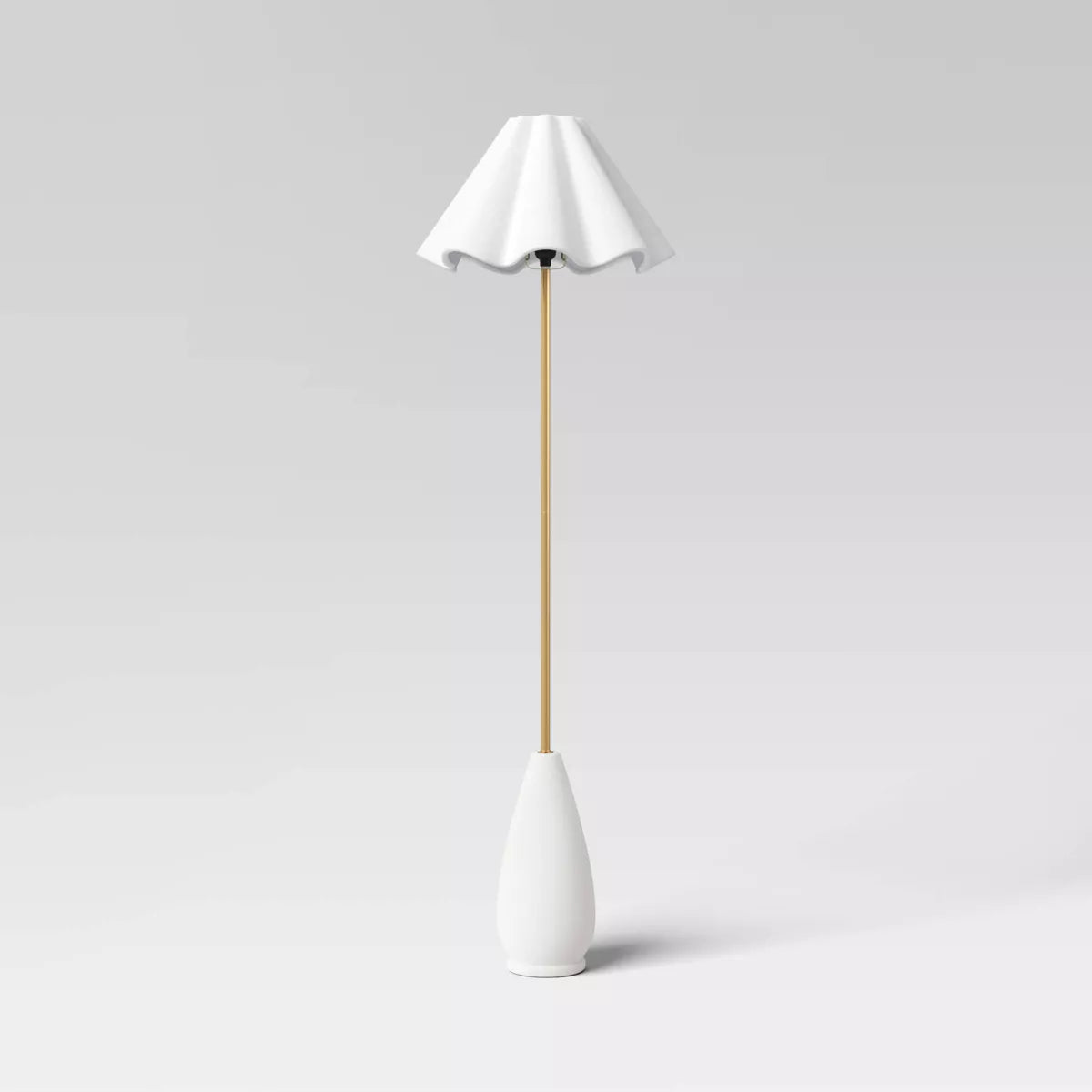 Wavy Shade Ceramic Base Floor Lamp - Threshold Collection