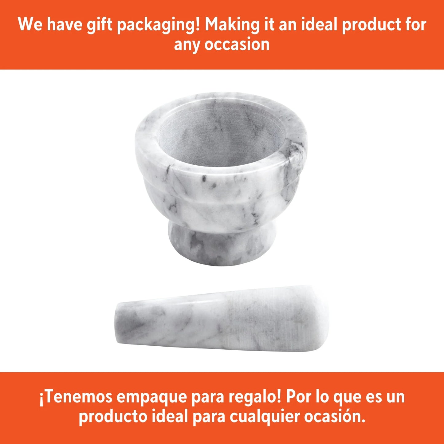3.75-Inch Marble Mortar and Pestle Set