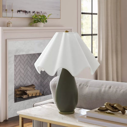 Wavy Shade Table Collection with Ceramic Base - Threshold