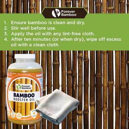 Eco-Friendly UV and Water-Resistant Wood Oil Finish for Bamboo Fences, Poles, and Outdoor Furniture - 32 Oz.