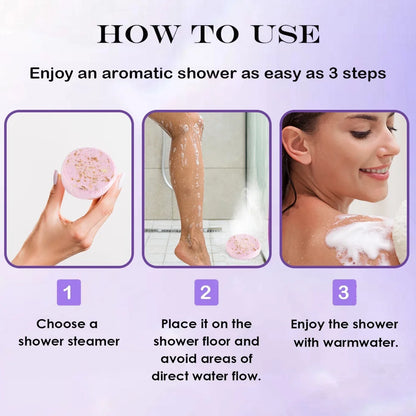 Shower Steamers Aromatherapy - 12 Pcs Shower Bombs with Essential Oil for Home SPA, 100% Pure Essential Oil, Lavender, All Natural, for Men and Women