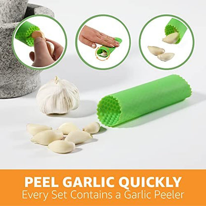 Premium Hand-Carved Heavy Duty Mortar and Pestle Set in Various Sizes and Colors