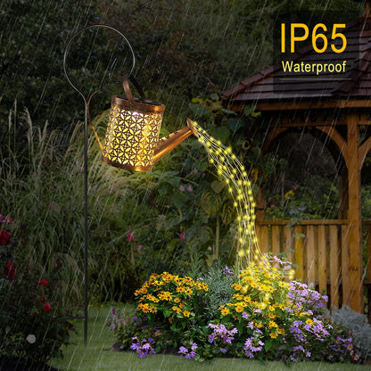 2-Pack Solar Lantern Watering Can - Waterproof Outdoor Hanging Garden Decor for Lawn, Pathway, and Patio