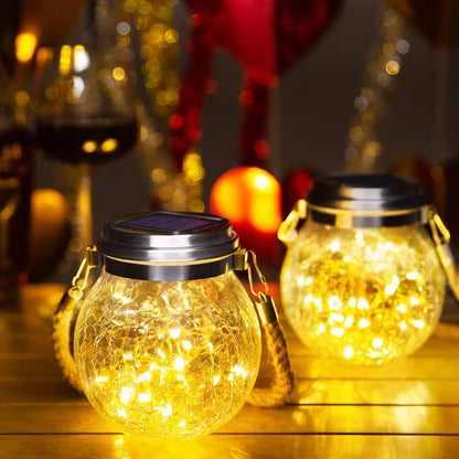 Outdoor Waterproof Solar Lanterns - Decorative Hanging Lanterns for Backyard (Set of 4)
