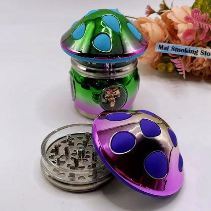 Large Manual Mushroom Herb Grinder - Spice, Pepper, Salt, and Tobacco Mortar and Pestle for Smoking Accessories