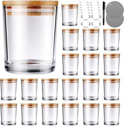 Bulk Set of 20 Candle Jars with Lids - Complete Candle Making Kit