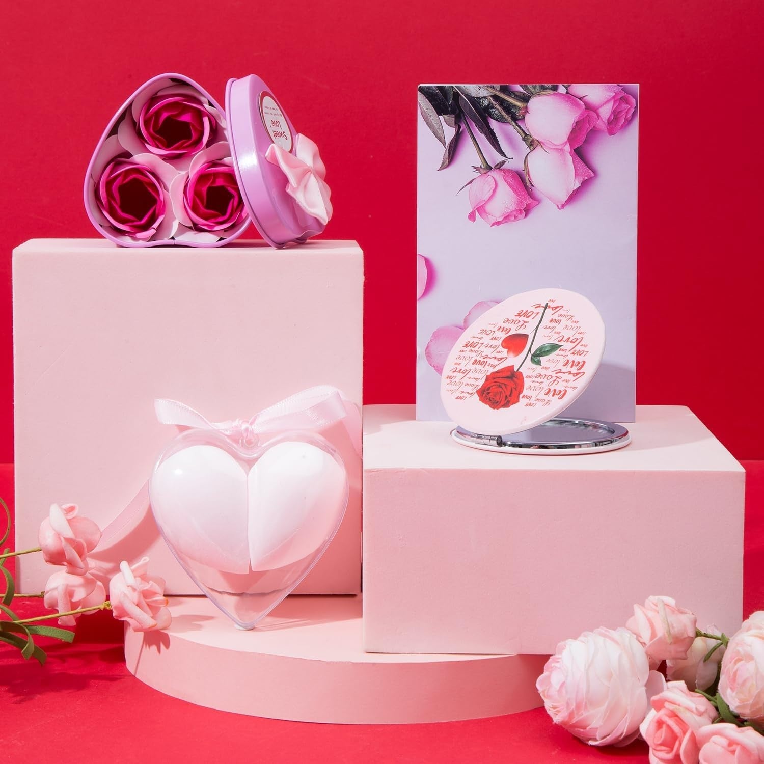 Elegant Pink Rose Spa Gift Basket for Mother's Day and Birthdays