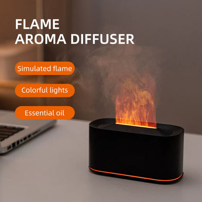 Essential Oil Diffuser with Flame Effect - Colorful Humidifier for Aromatherapy and Room Fragrance