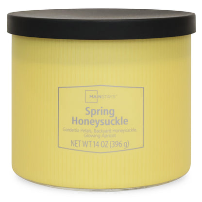 Textured 3-Wick Candle with Spring Honeysuckle Scent, 14 Oz