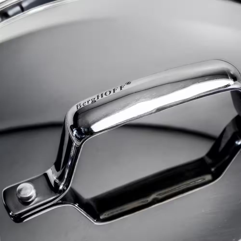 Professional 4.6 Quart 11-Inch Tri-Ply 18/10 Stainless Steel Sauté Pan with Stainless Steel Lid