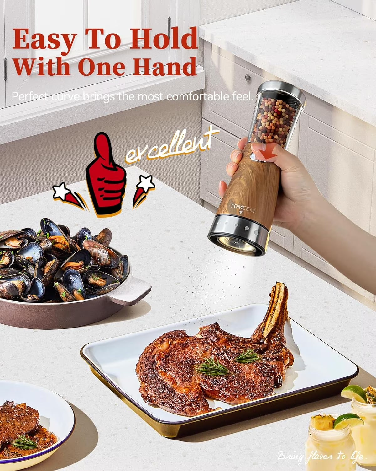 USB Rechargeable Stainless Steel Electric Salt and Pepper Grinder Set with 5-Level Adjustable Settings and 4.5oz Capacity
