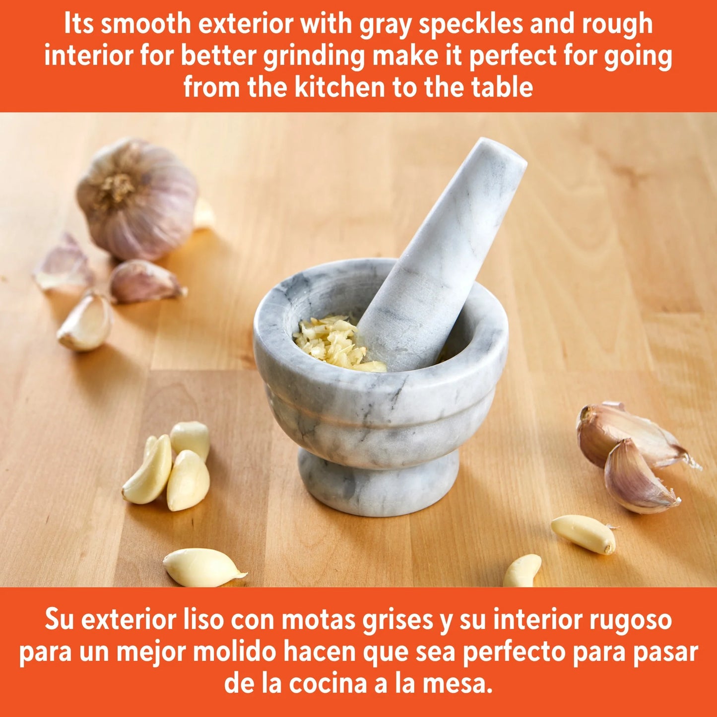 3.75-Inch Marble Mortar and Pestle Set