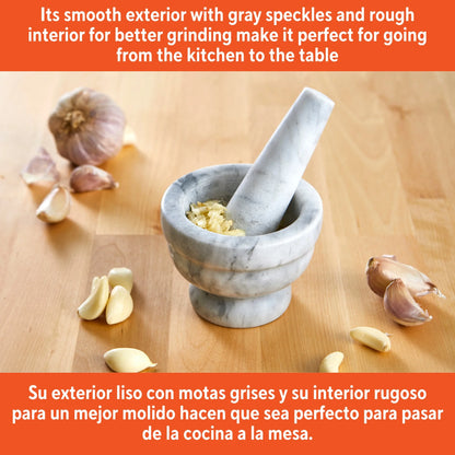 3.75-Inch Marble Mortar and Pestle Set