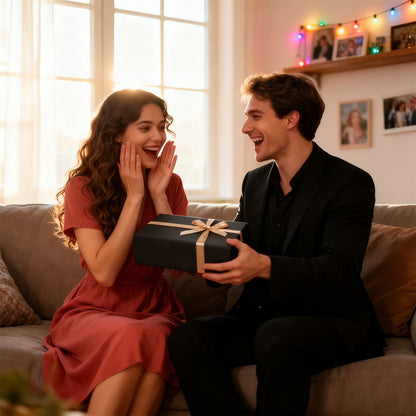 Elegant Black Gift Boxes for Special Occasions, Magnetic Lid Boxes with Ribbon for Mother's Day and Weddings (9.2 x 6.7 x 2.75 Inches)