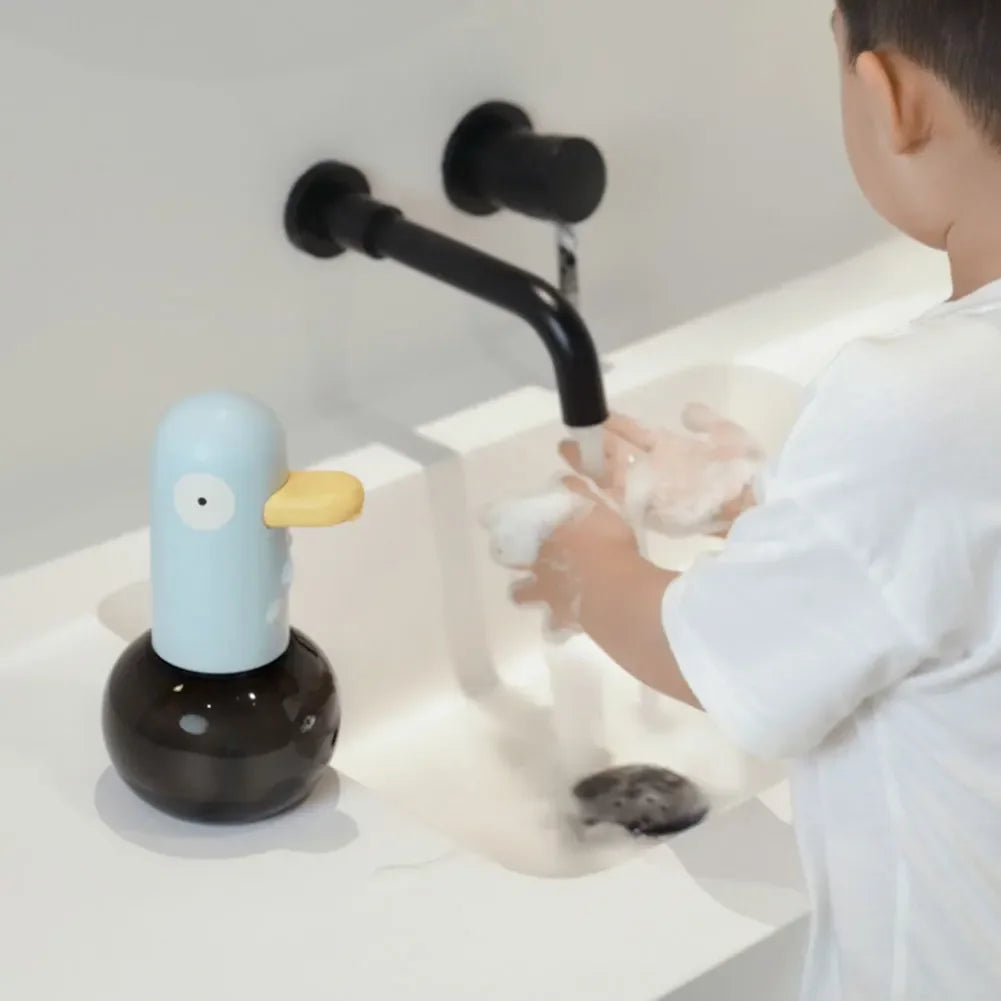 Cute Duck Automatic Foaming Soap Dispenser Touchless Dish Soap Dispenser Hands Free Auto Soap Dispenser for Kitchen Bathroom