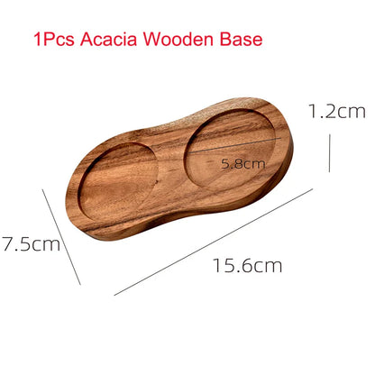Acacia Wood Salt and Pepper Grinder Set with Adjustable Ceramic Mechanism for Culinary Use