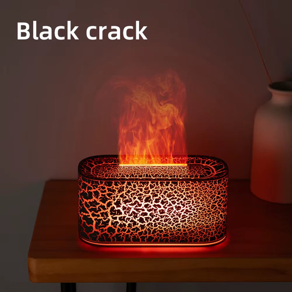 Essential Oil Diffuser with Flame Effect - Colorful Humidifier for Aromatherapy and Room Fragrance