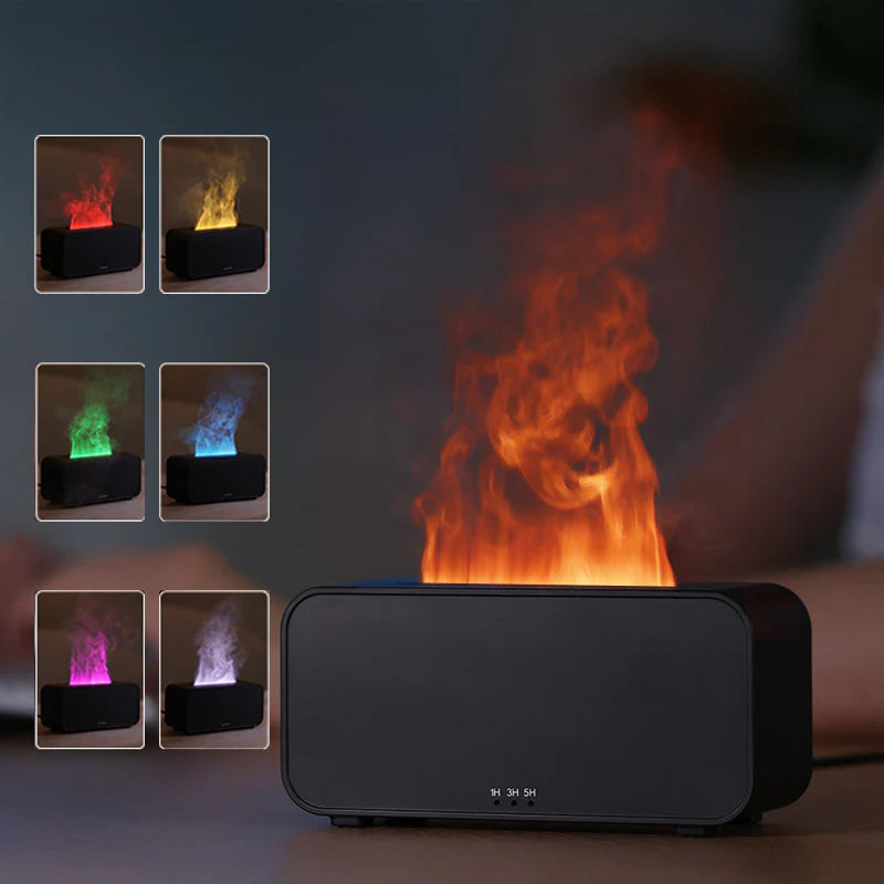 Flame Aroma Diffuser: Dual-Function USB Aromatherapy and Humidification Device