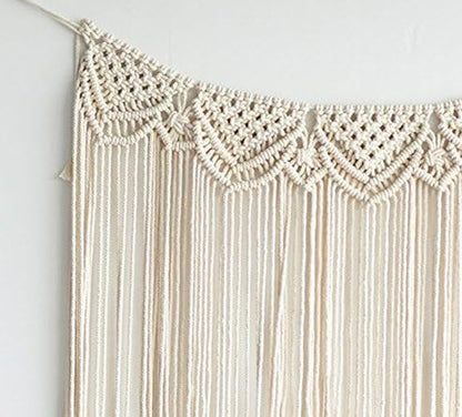 Handcrafted Macrame Wall Hanging for Bohemian Weddings - Cotton Wall Art Decor, 42" x 35