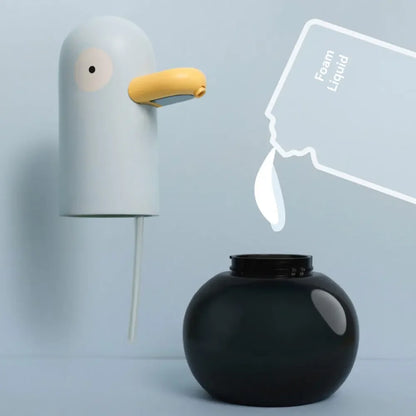 Cute Duck Automatic Foaming Soap Dispenser Touchless Dish Soap Dispenser Hands Free Auto Soap Dispenser for Kitchen Bathroom