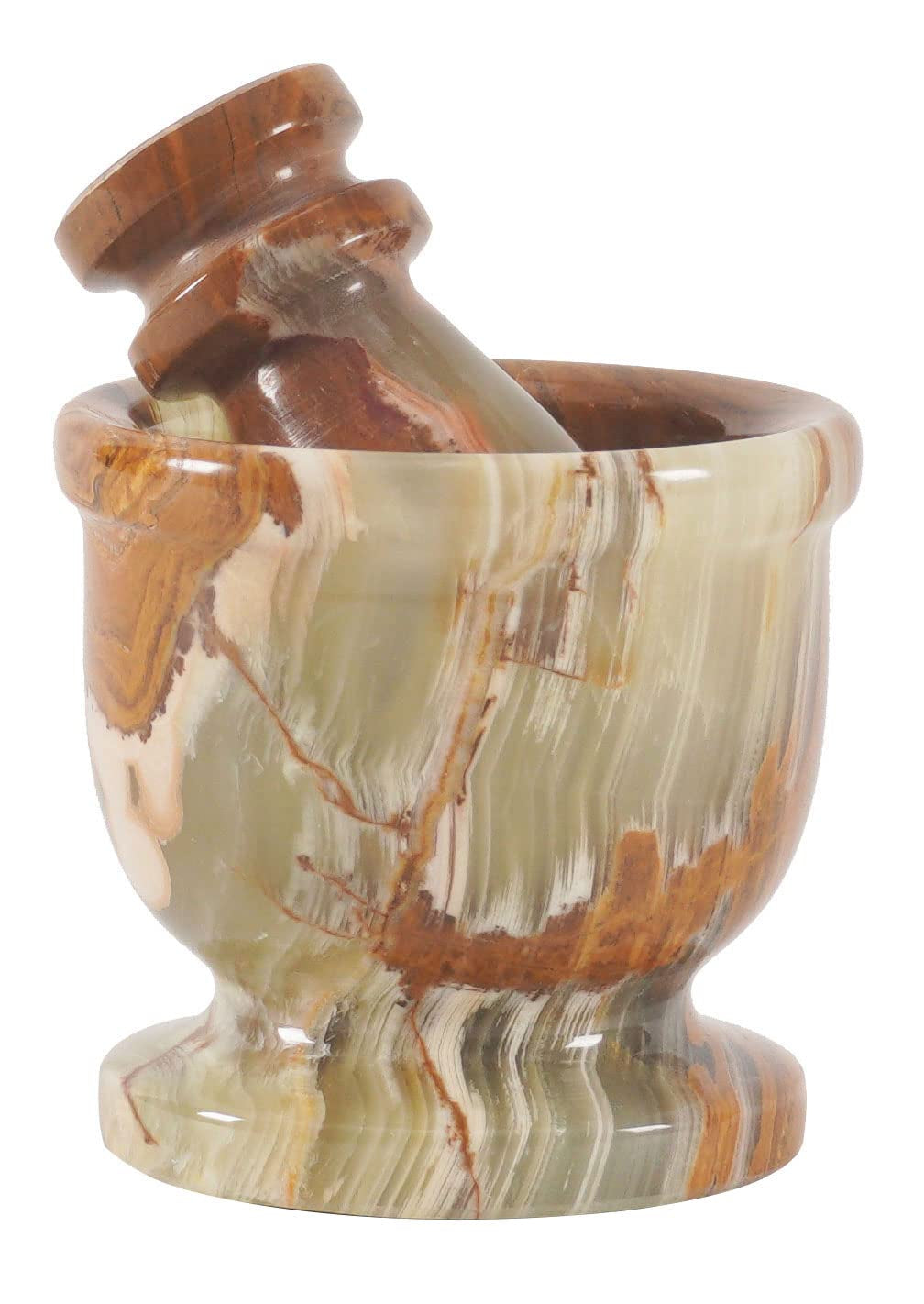 Onyx Mortar and Pestle Set - Handcrafted Portable 2.5-Inch Design