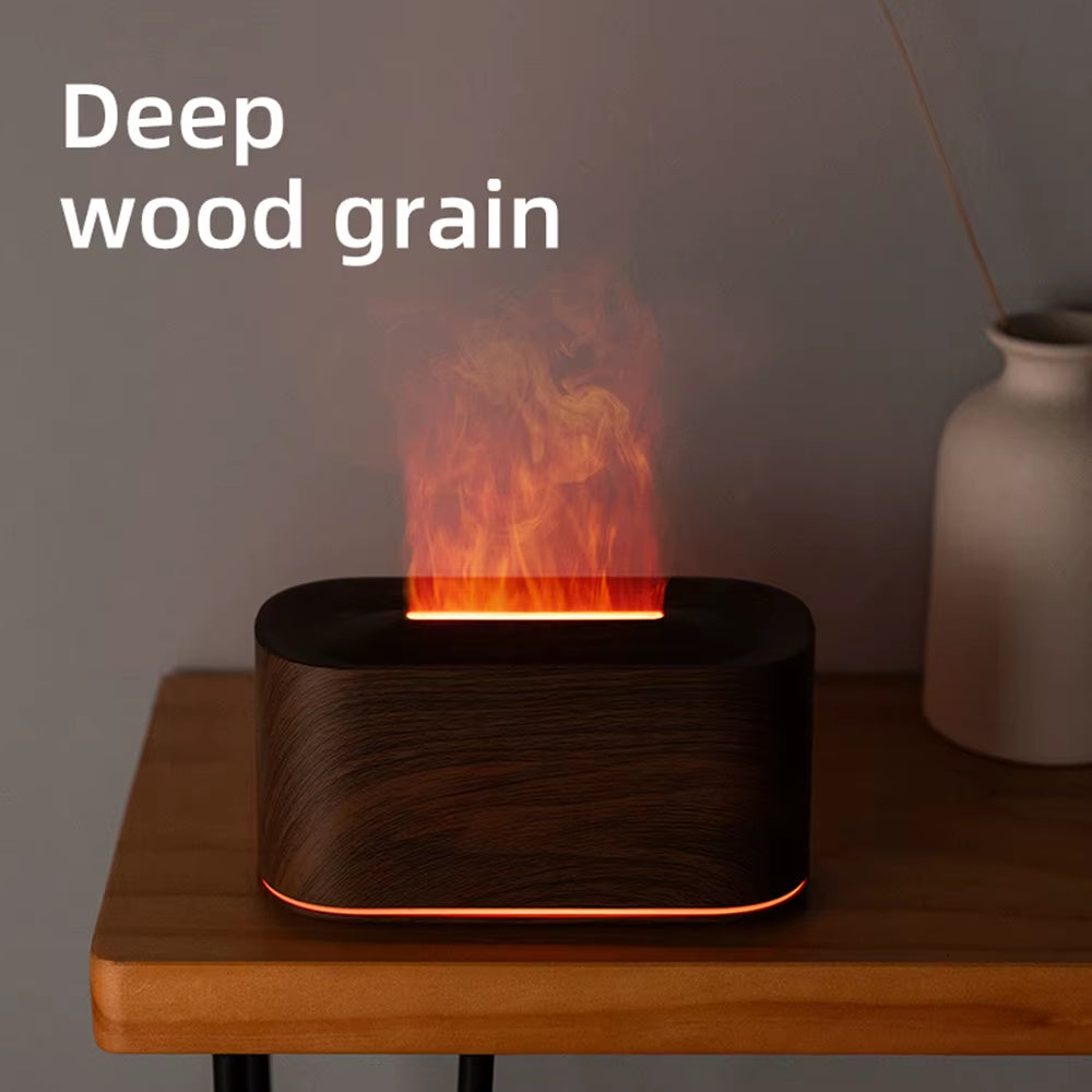 Essential Oil Diffuser with Flame Effect - Colorful Humidifier for Aromatherapy and Room Fragrance