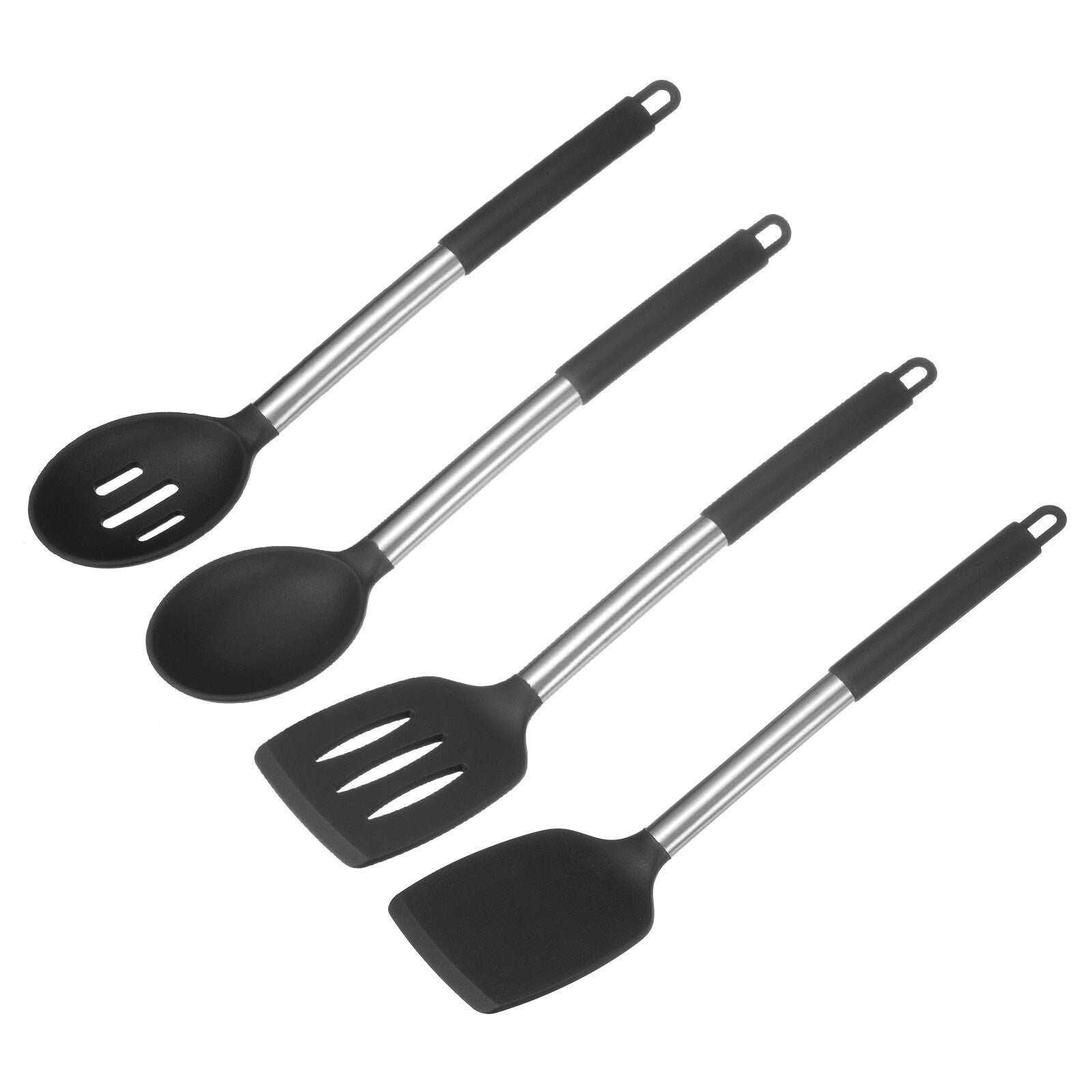 Heat-Resistant Silicone Cooking Utensils Set: Spatulas and Spoons