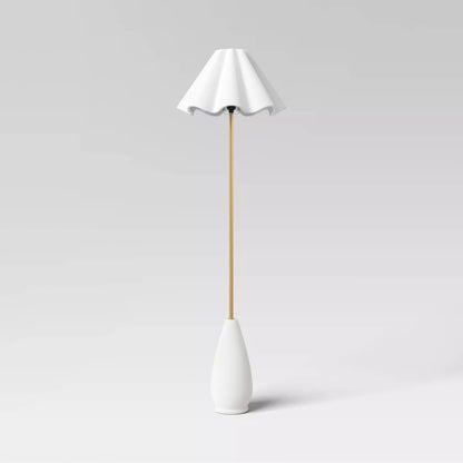 Wavy Shade Ceramic Base Floor Lamp - Threshold Collection