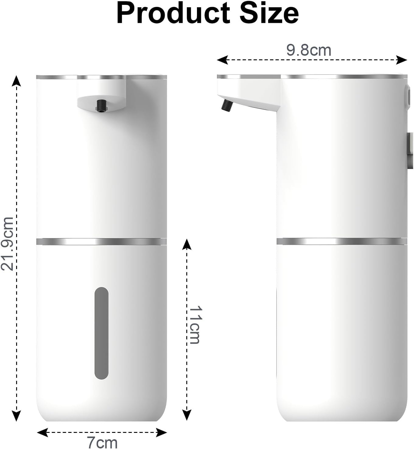 1-2 Pack Automatic Soap Dispenser, Foaming Soap Dispenser for Bathroom & Kitchen