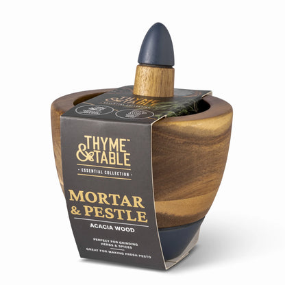 Acacia Wood Mortar and Pestle Set
