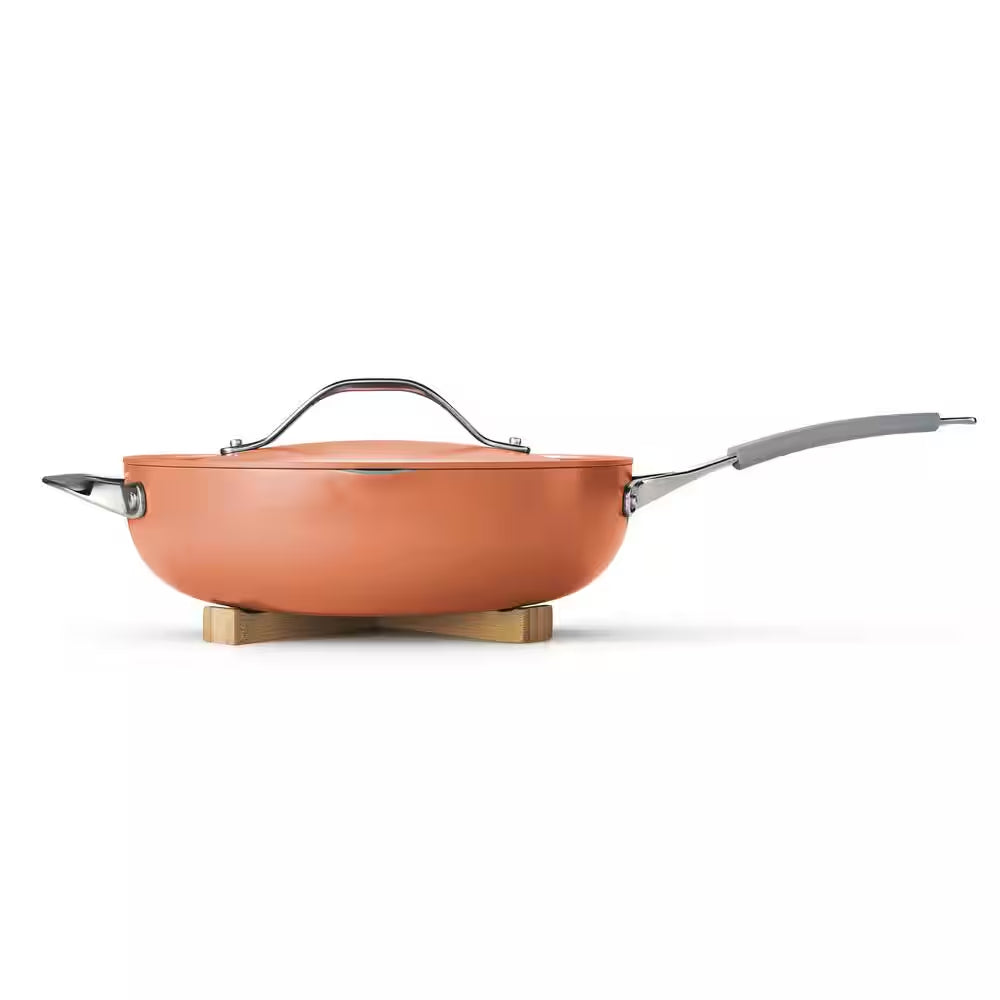 5-Quart Aluminum Ceramic Nonstick All-in-One Plus Pan in Persimmon