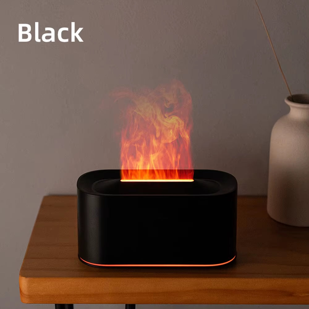 Essential Oil Diffuser with Flame Effect - Colorful Humidifier for Aromatherapy and Room Fragrance