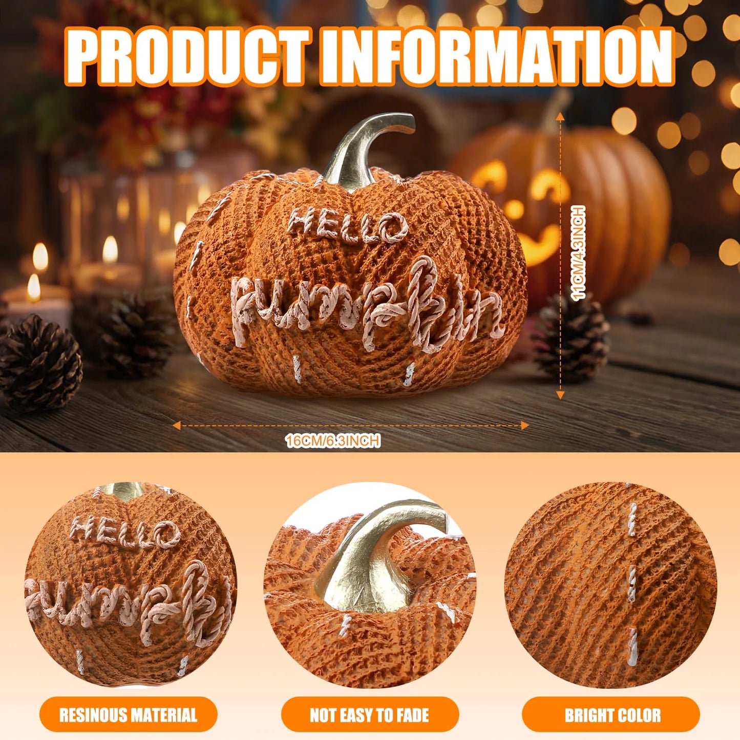 Autumn Pumpkin Home Decor: Elegant Fall Decorations for Thanksgiving Celebrations