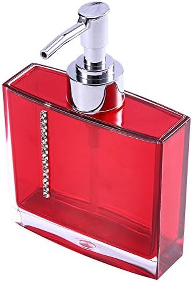 Bathroom Accessories Set, 5-Piece Plastic Gift Set, Toothbrush Holder, Toothbrush Cup, Soap Dispenser, Soap Dish, Toilet Brush Holder, Trash Can