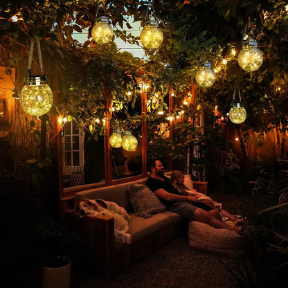 Outdoor Waterproof Solar Lanterns - Decorative Hanging Lanterns for Backyard (Set of 4)