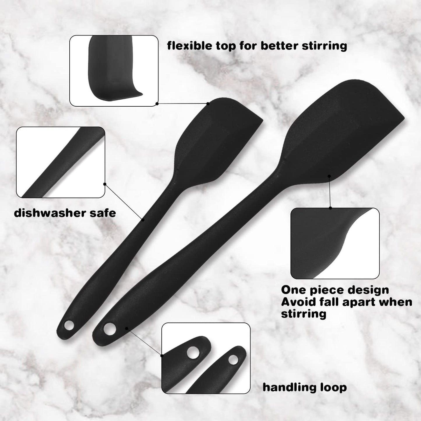 43-Piece Kitchen Utensil Set with Storage Bag - Nylon and Stainless Steel Cooking Tools, Baking Accessories, and Gadgets in Black