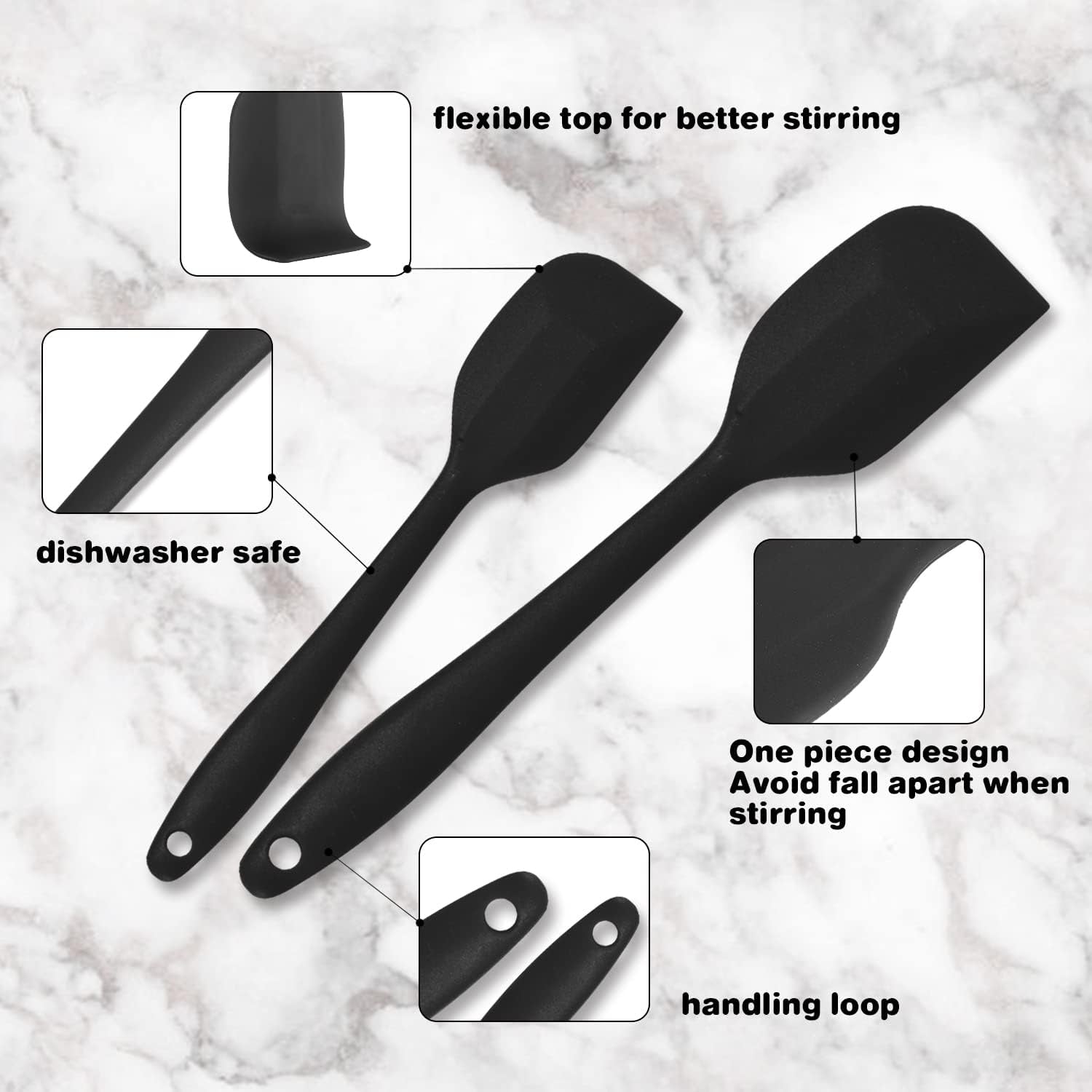 43-Piece Kitchen Utensil Set with Storage Bag - Nylon and Stainless Steel Cooking Tools, Baking Accessories, and Gadgets in Black