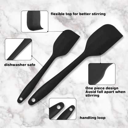 43-Piece Kitchen Utensil Set with Storage Bag - Nylon and Stainless Steel Cooking Tools, Baking Accessories, and Gadgets in Black