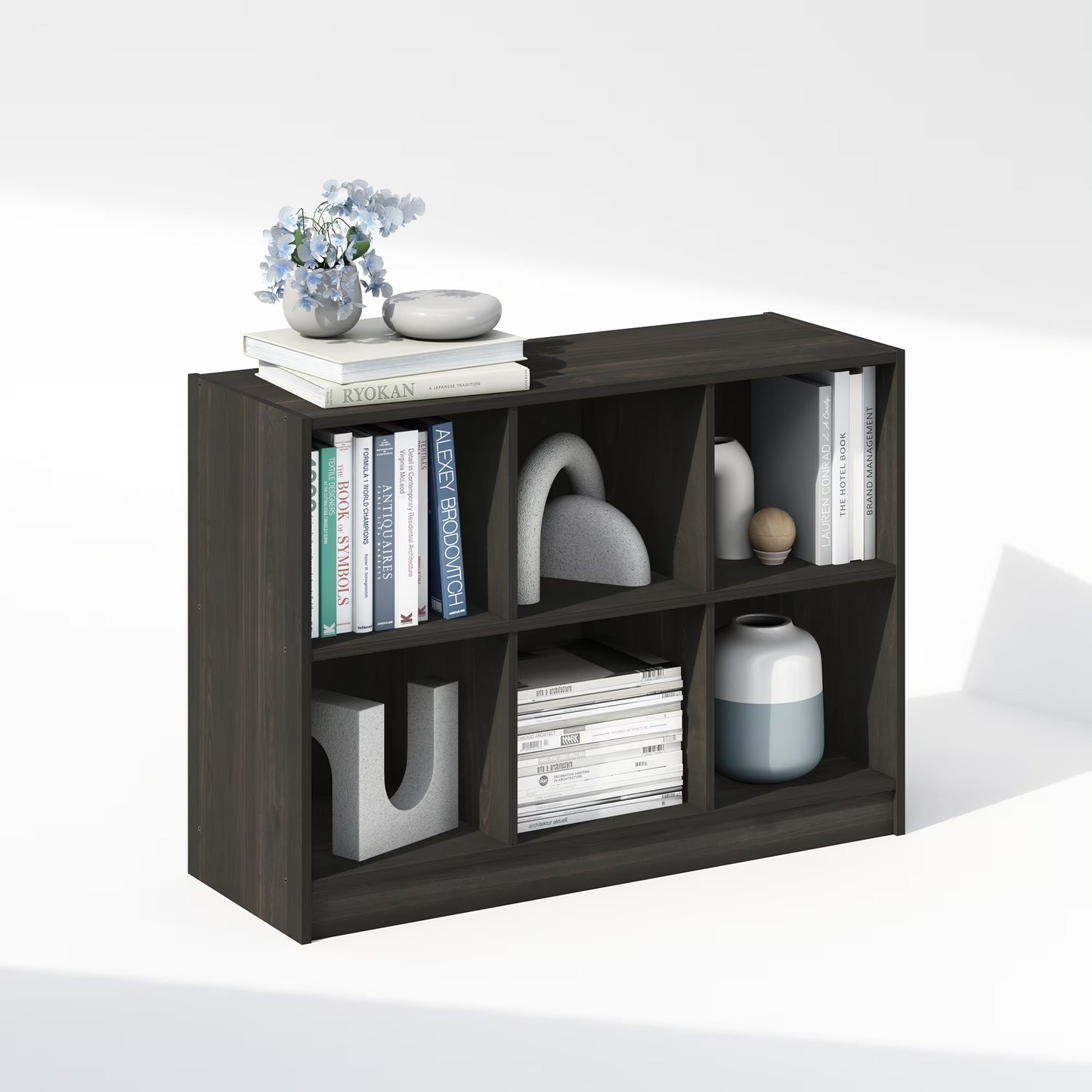 Basic 3X2 Cube Organizer Shelf Storage, Bookcase, Espresso