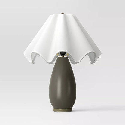 Wavy Shade Table Collection with Ceramic Base - Threshold