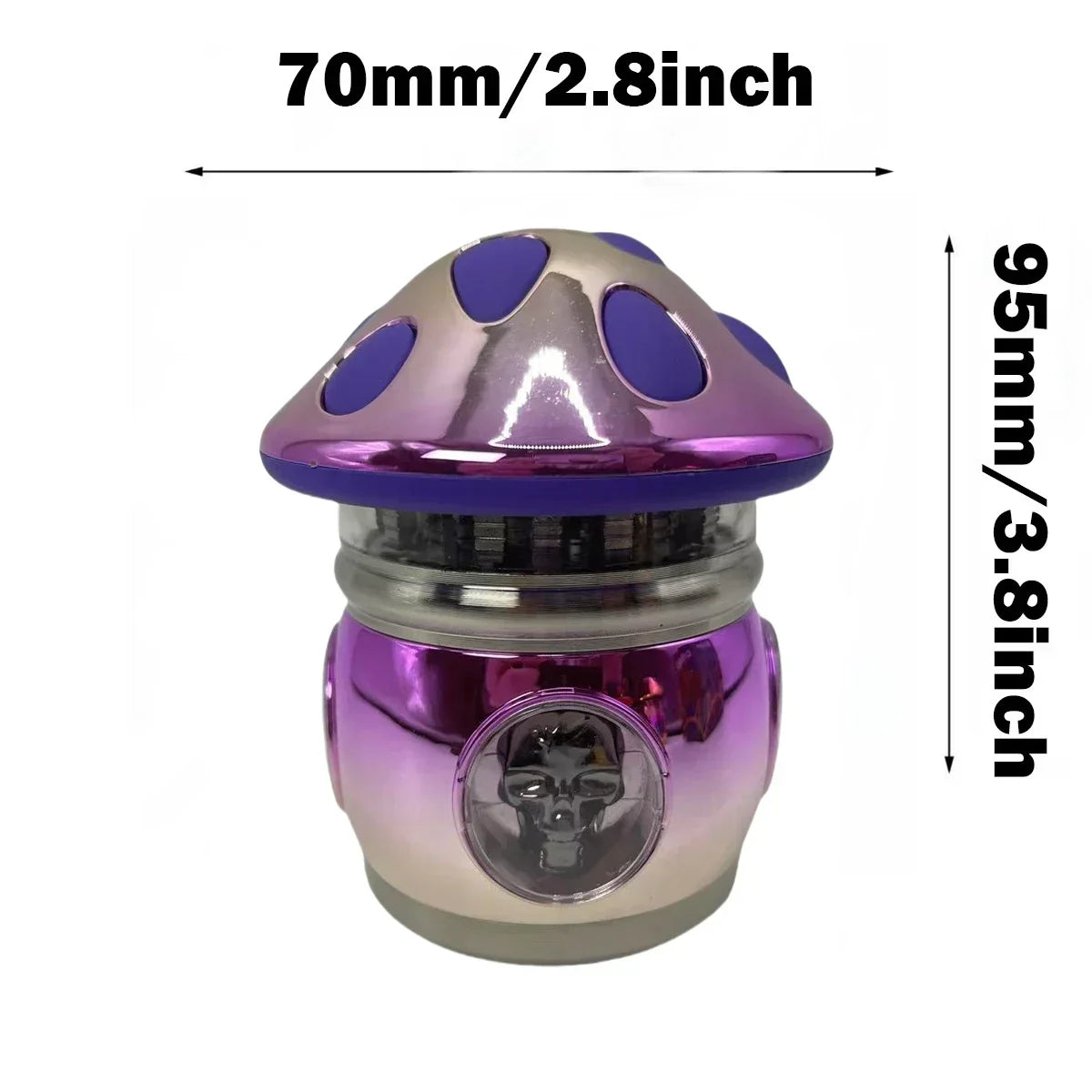Large Manual Mushroom Herb Grinder - Spice, Pepper, Salt, and Tobacco Mortar and Pestle for Smoking Accessories