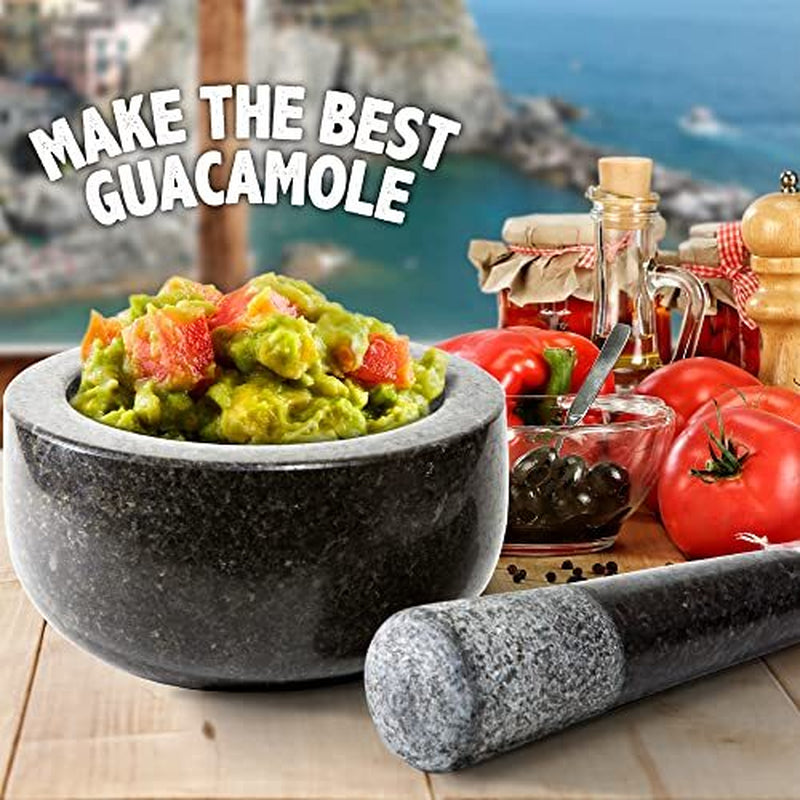Premium Hand-Carved Heavy Duty Mortar and Pestle Set in Various Sizes and Colors