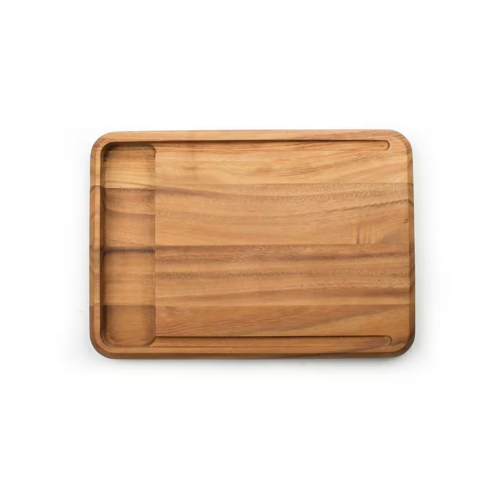 Acacia Wood Edge Grain Cutting Board - 10.5" x 15" x 1.25" Rectangle