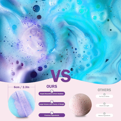 Luxury Bath Bomb Gift Set for Women - 12 Handmade Relaxing Fizzies, Perfect for Mother's Day and Birthdays, 3.12 Oz Each