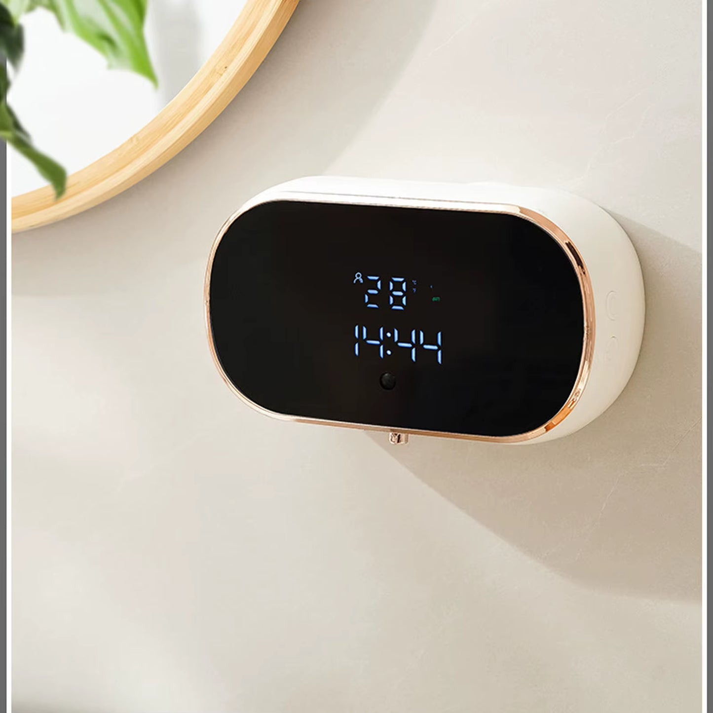 Wall-Mounted Automatic Soap Dispenser Large Capacity Touchless Rechargeable Sensor Soap Dispenser with LED Screen, Smart Ele
