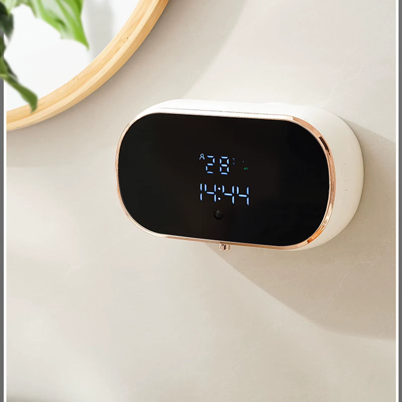 Wall-Mounted Automatic Soap Dispenser Large Capacity Touchless Rechargeable Sensor Soap Dispenser with LED Screen, Smart Ele