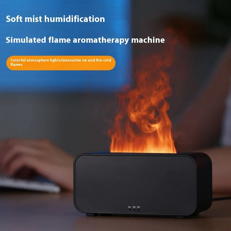 Flame Aroma Diffuser: Dual-Function USB Aromatherapy and Humidification Device