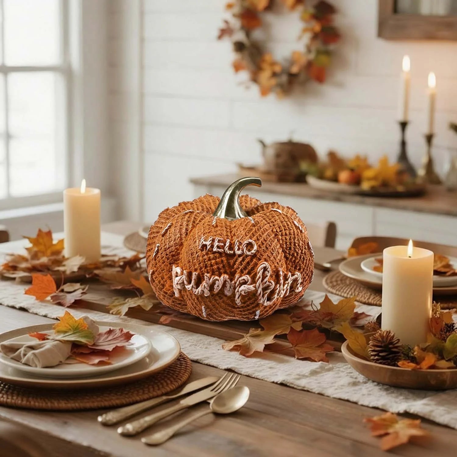 Autumn Pumpkin Home Decor: Elegant Fall Decorations for Thanksgiving Celebrations