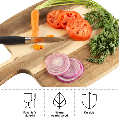 Acacia Wood Cutting Board Set - 3-Piece Collection by Classic Cuisine