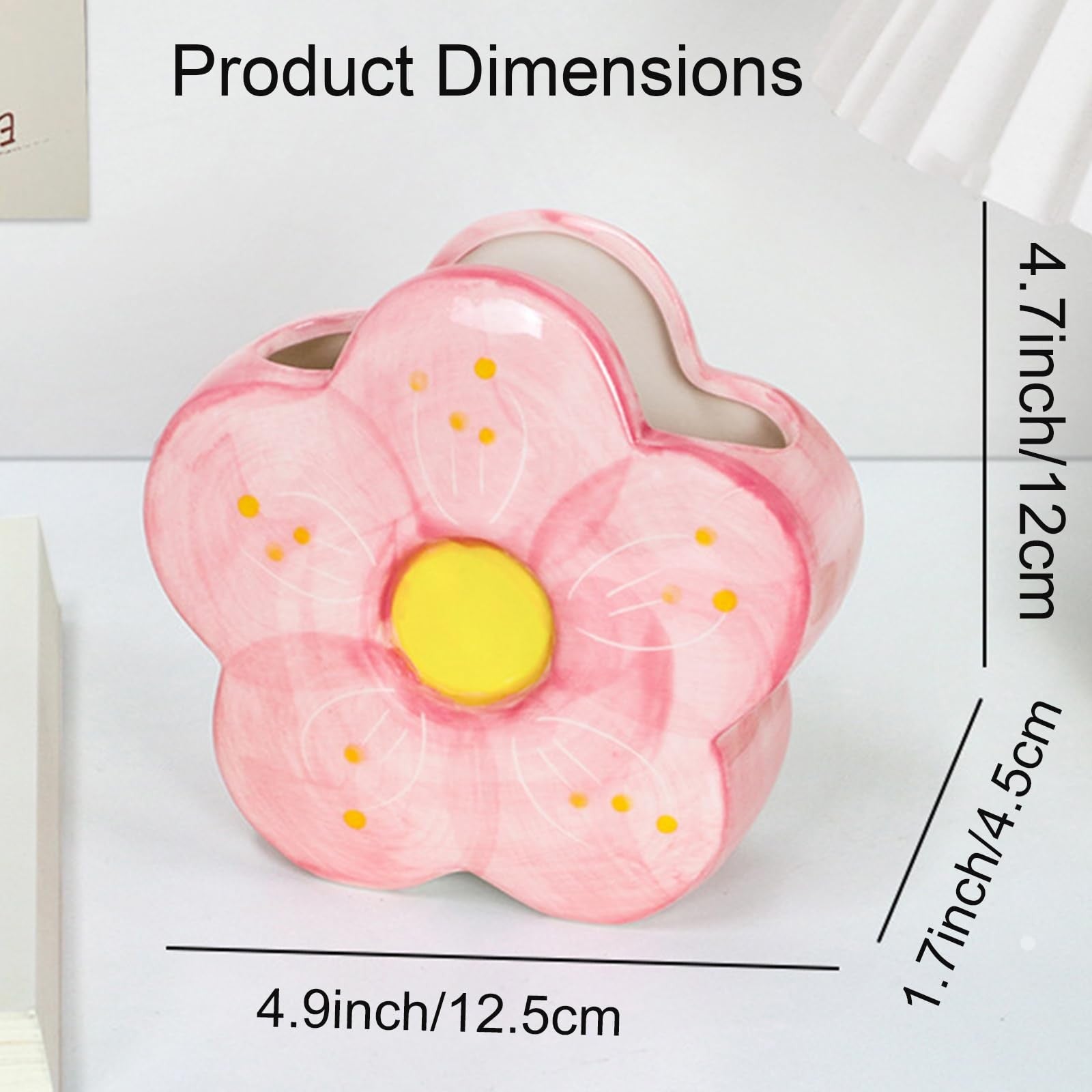 Elegant Pink Pencil and Pen Holder - Aesthetic Floral Office Desk Accessory